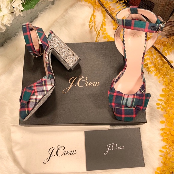 NEW J. Crew Vicky Ankle Strap Plaid Pumps - Picture 2 of 7